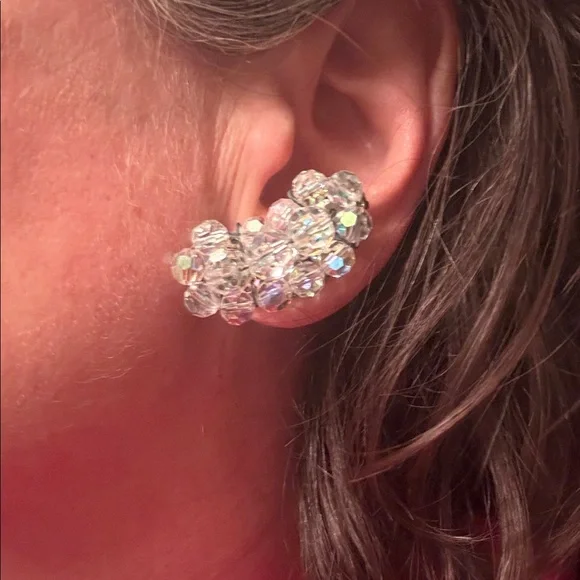 Vintage AB Crystal Bracelet and Earrings - Picture 6 of 15